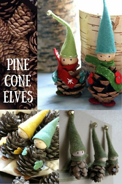 pine cone elves are made from pine cones