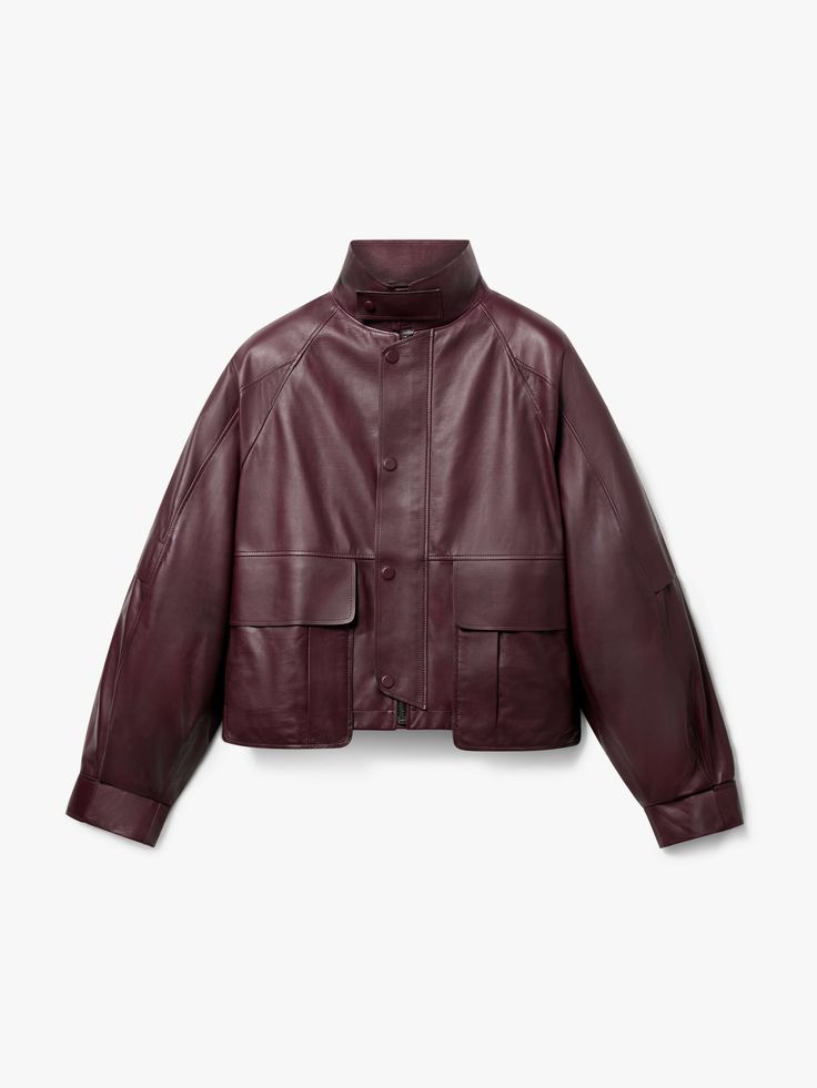 LEATHER BLOUSON JACKET IN | ANEST COLLECTIVE | Official Online Store Blouson Jacket, Guys Clothing Styles, Hooded Raincoat, Outfit Combinations, Biker Style, Cute Fits, Puffer Coat, Passion For Fashion, Smooth Leather