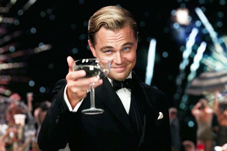 Cheers, Leo. You earned it. Great Gatsby Themed Party, Jay Gatsby, Gatsby Themed Party, Septième Art, I Love Cinema, Leo Dicaprio, The Great Gatsby, Happy B Day, Happy Birthday Quotes