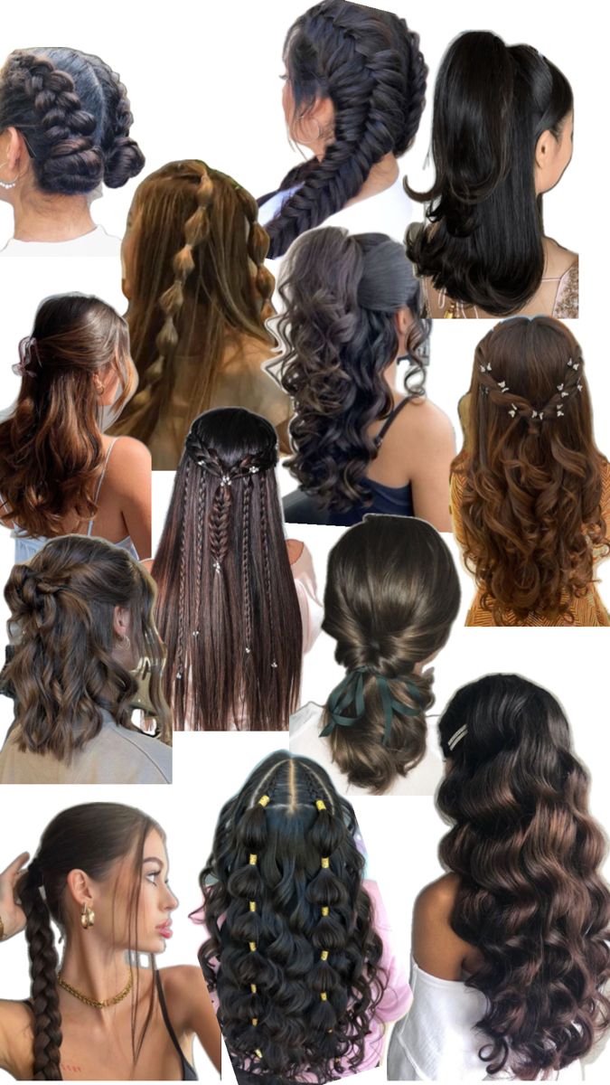 Cute Hairstyles For Wavy Hair Easy, Cute Hairstyles With Hair Down, Hair Styles For White Women, Hair Mood Board Inspiration, Hairstyles For Wavy Thick Hair, Hair Ideas For Brunettes Styles, Hairstyles For Medium Length Hair Braids, Pe Hairstyles For School, Hairstyles For Pe