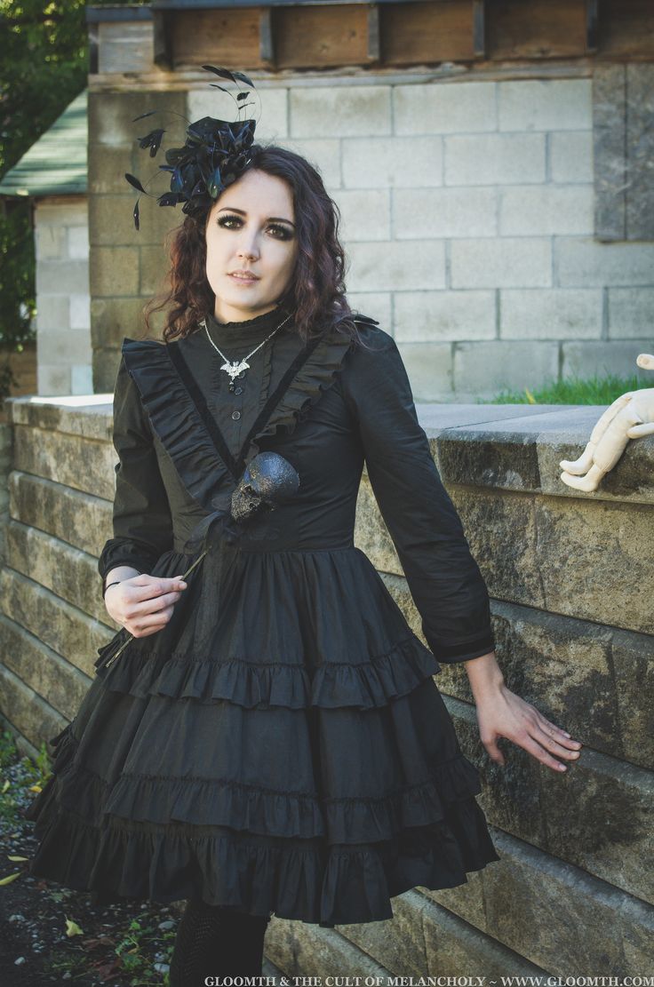 Victorian witch outfit featuring a black mourning dress by Gloomth. Find it on our site in sizes S-5XL #gloomth #witch #halloween #october #halloweenoutfit #witch #victorianwitch #victoriandress #victorianmourning #blackdress #gothicfashion #goth #gothic #gothicvictorian #alt Victorian Witch, Floral Hat, Witch Outfit, Victoria Dress, The Cult, Gothic Dress, Victorian Gothic, Gothic Lolita, Inspired Dress