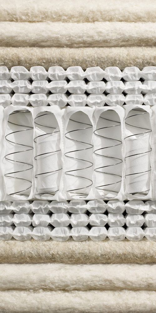 an up close view of the inside of a mattress