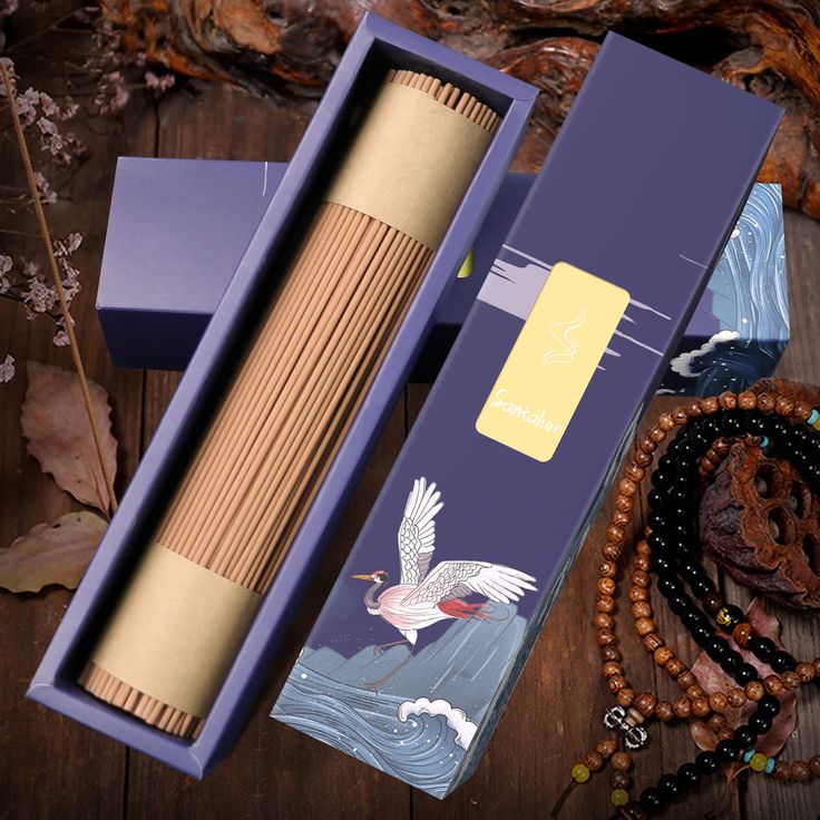 the incense sticks are packaged in a box and ready to be used as an item