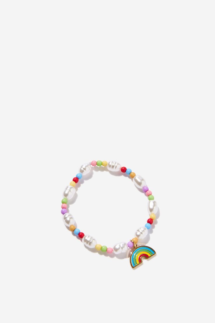 KIDS BEADED BRACELET Bracelet Cotton, Kids Bead Bracelet, Bracelet Rainbow, Rainbow Pearl, Bottle Jewelry, Baby Graphic Tees, Kids Bracelets, Boys Graphic Tee, Slipper Boots