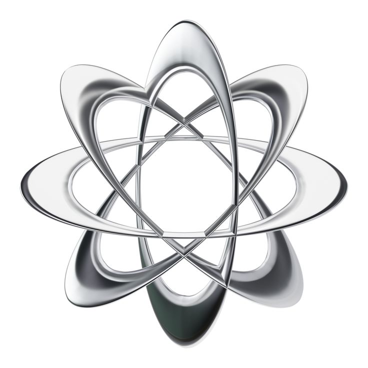 an abstract metal object is shown on a white background, with the shape of a flower