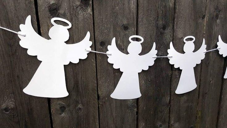 Angel Garland, Angel Banner, Angel Decorations, Baptism, Communion, First Communion, Nursery Banner, photo prop Angel Decorations Party, Angel Theme Birthday Party, Angel Garland, Angel Banner, Angel Wings Background, Relief Society Christmas, Angel Party, Baptism Party Decorations, Angel Decorations