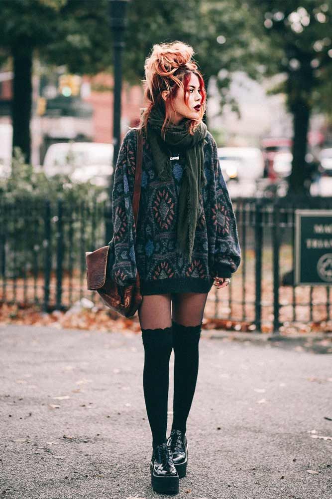 Edgy Grunge Style, Grunge Style Outfits, Moda Ulzzang, Look Grunge, Edgy Grunge, Mode Hippie, Dress With Stockings, Pastel Outfit, Mode Boho