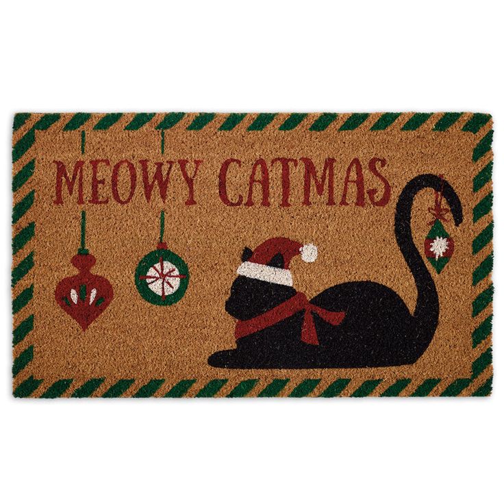 CAMZ11371 Holiday/Christmas/Christmas Outdoor Decor Holiday Entryway, Christmas Doormat, Wholesale Home Decor, Cat Parenting, Gym Decor, Outdoor Cats, Coir Doormat, Pet Holiday, Silhouette Crafts