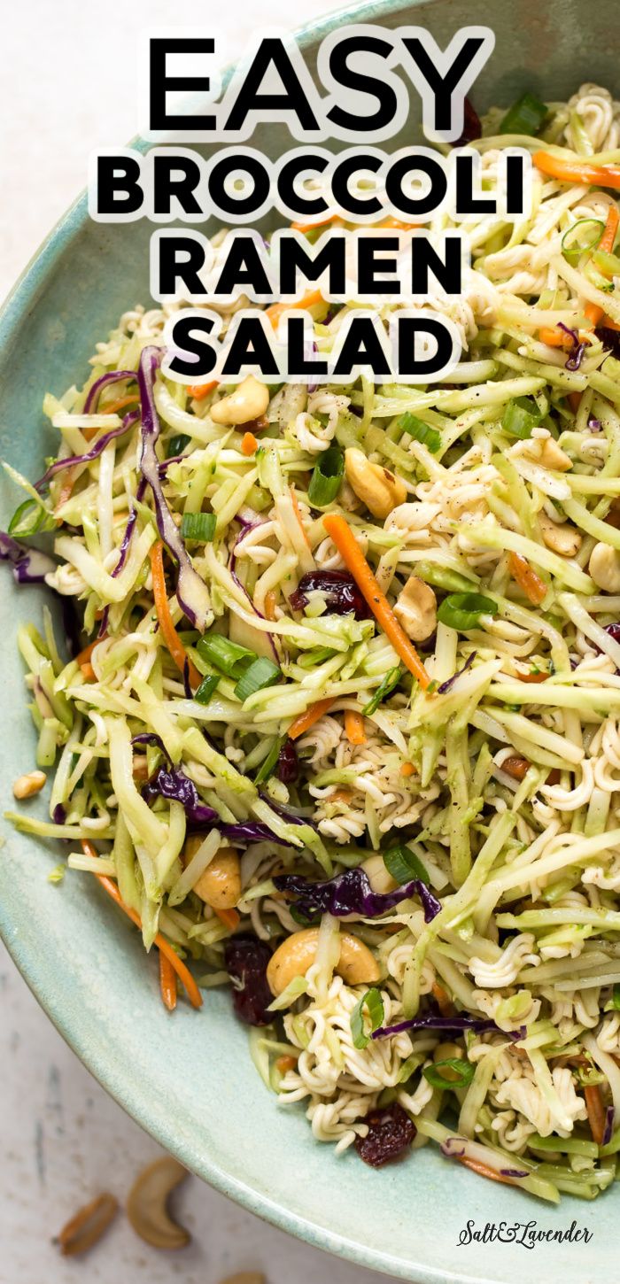 this easy broccoli ramen salad is the perfect side dish for any meal