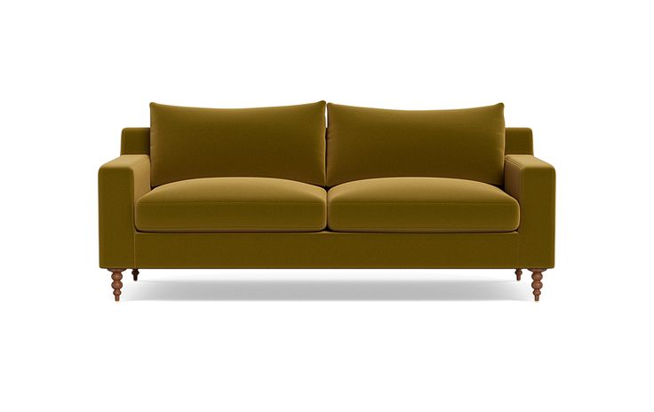 an image of a couch that is in the middle of a white background with no one on it