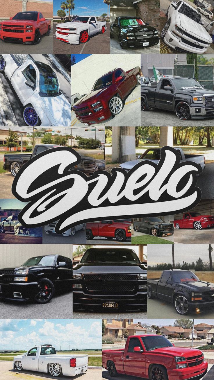 a collage of different cars and trucks with the word street written on them