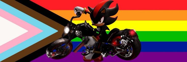 an image of a motorcycle in front of a rainbow background