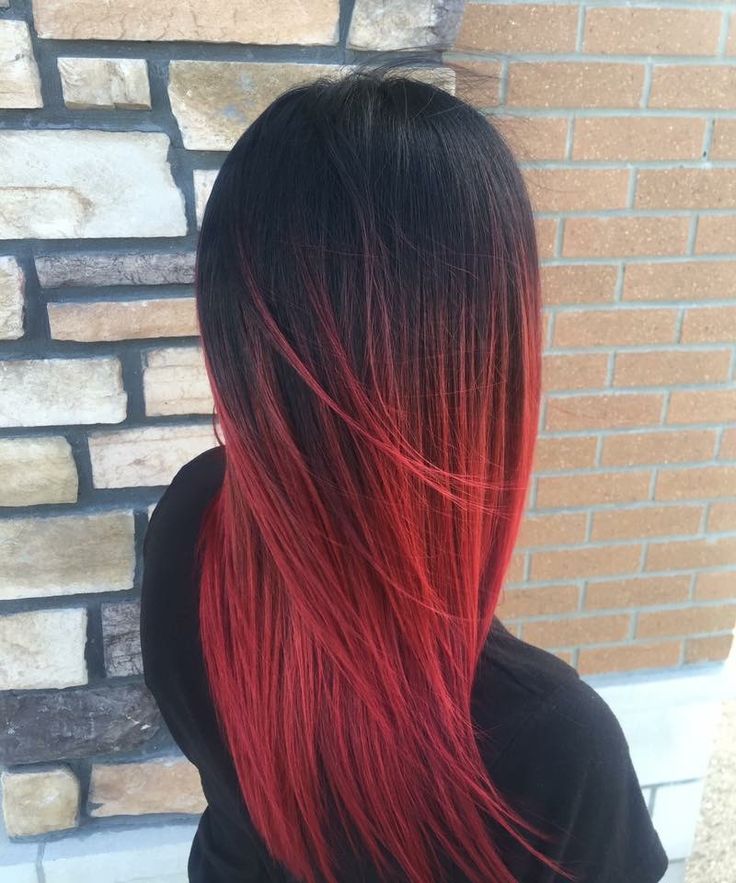 Black To Red Ombre, Black Red Hair, Red Ombre Hair, Hair For Women, Beautiful Red Hair, Lob Hairstyle, Ombré Hair, Burgundy Hair, Red Ombre