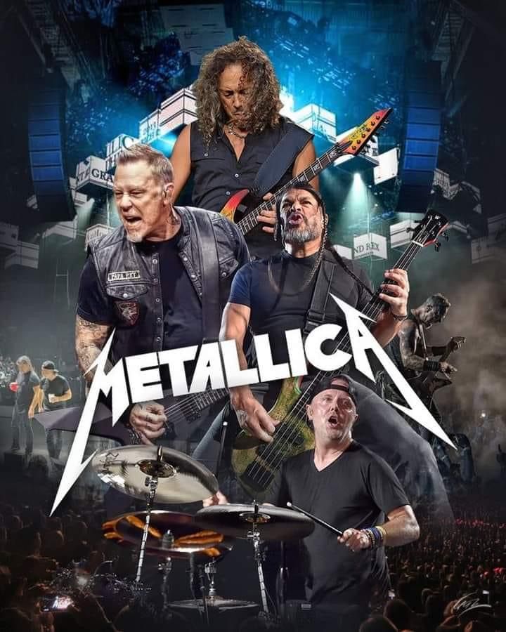 the band metallicica appearing in front of an audience