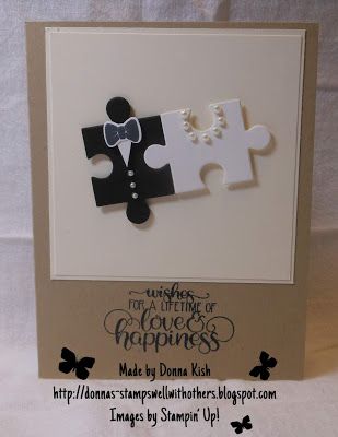 a card with two pieces of puzzle on it