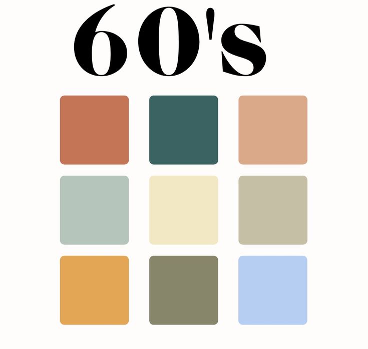 the logo for 60's is shown in black and white, with different colors