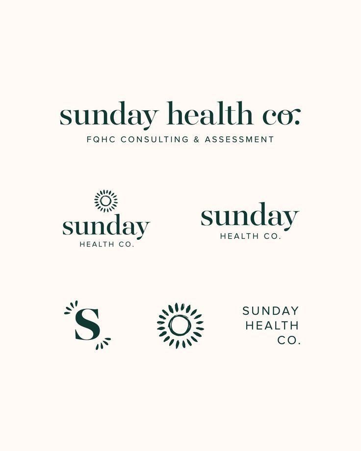 the logos for sunday health co