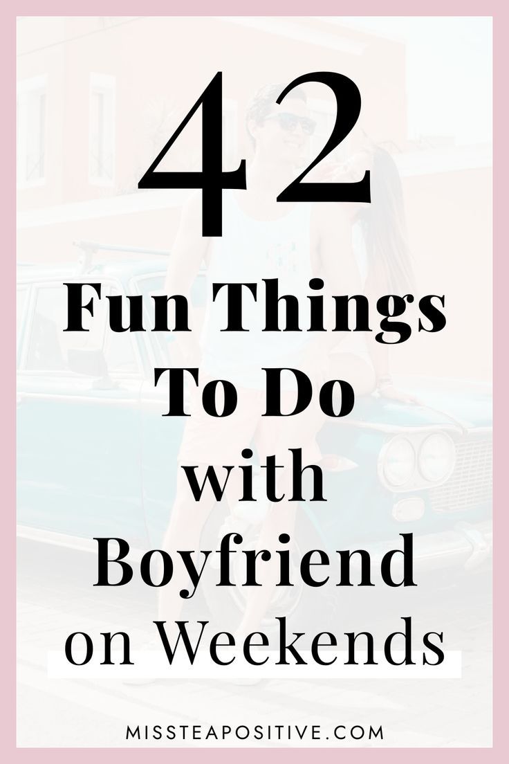 a woman standing in front of a car with the words 42 fun things to do with boyfriend