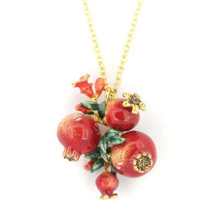 Add a touch of elegance and playfulness to your jewelry collection. This collection features a range of unique designs inspired by a fusion of fruits and delicate floral accents. Each piece is crafted with high-quality materials. Elevate your style with the perfect accessory to match any outfit. Poppy Flower Jewelry, Unique Gemstone Jewelry, Unique Jewelry Necklaces, Dragon Fruit Aesthetic, Fall Accessories Jewelry, Cookie Necklace, Apple Jewelry, Funky Accessories, Pomegranate Necklace