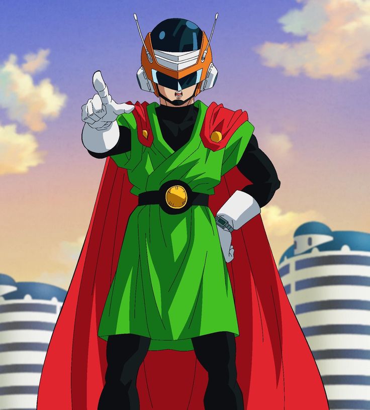 an anime character dressed in green and red