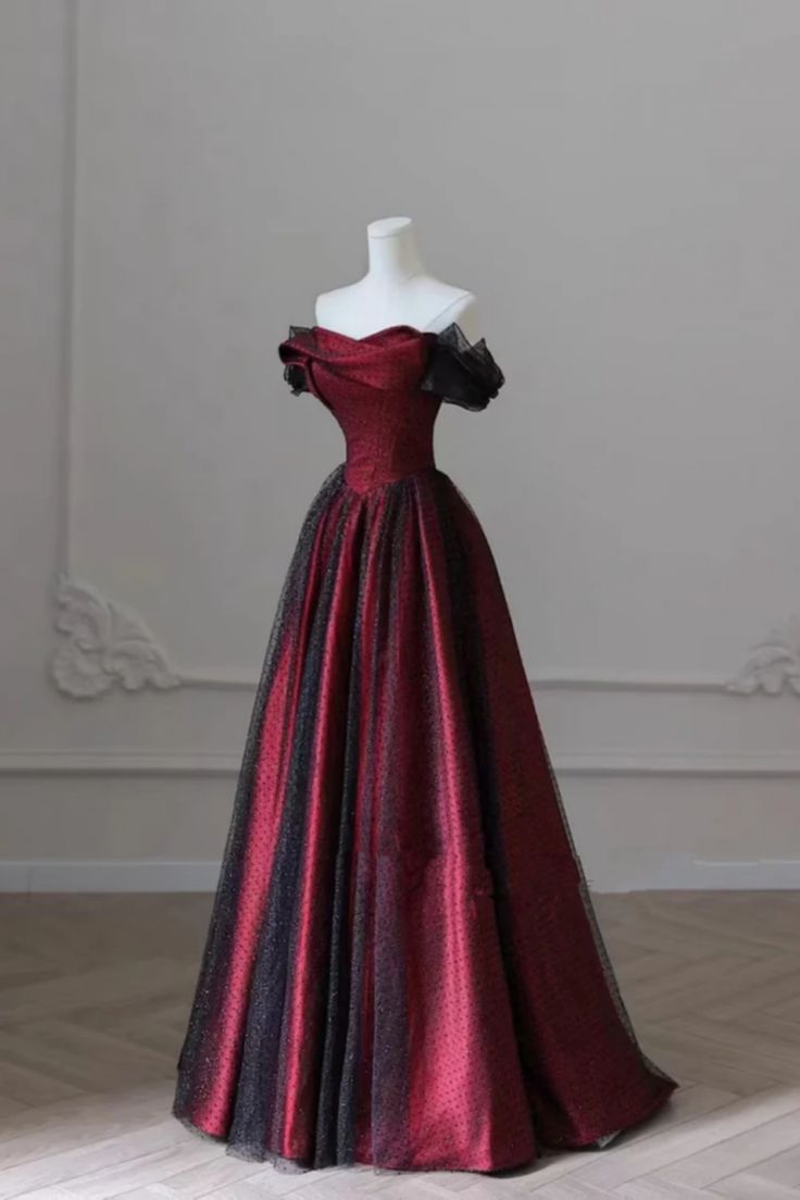 Elegant Long Prom Dresses, Black And Red Dress Formal Classy, Sleek Red Dress, Christmas Ball Dresses Long, Red And Black Prom Dress Long, Red And Black Formal Outfits Women, Red Dresses Long Elegant, Red Dress With Black Lace Overlay, Black Long Prom Dress