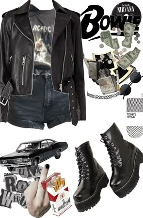 90s Grunge Look Outfits, Edgy 80s Outfits, 80s Grunge Outfits Punk Rock, Grunge 80s Outfits, 80s Rock Aesthetic Outfits, 80s Outfits Rock, 90s Dark Fashion, Musician Aesthetic Outfits, 80s Punk Fashion Women