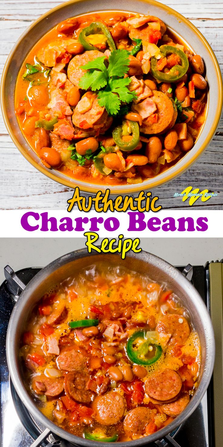 two pictures with different types of food in them and the words authentic chana beans recipe