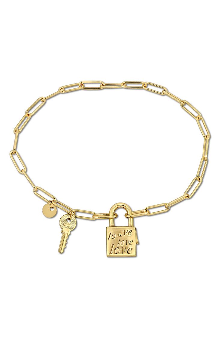 Lock and key charms enhance the gleam of a delicate bracelet that makes a beautiful addition to your wrist stack. Sterling silver or goldtone plated sterling silver Made in Italy Padlock Bracelet, Wrist Stack, Lock Bracelet, Xmas 2024, Key Charms, Wrist Stacks, Locks & Key, Lock And Key, Dream Jewelry