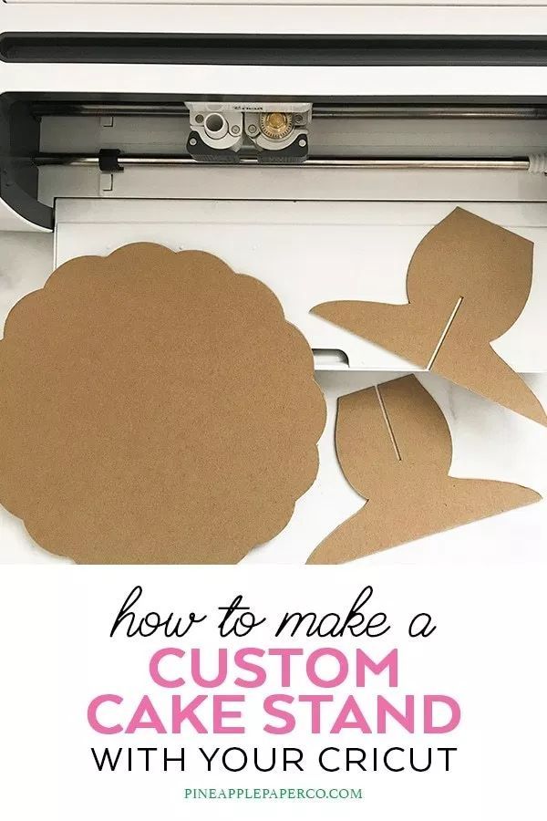 the instructions for how to make a custom cake stand with your cricut machine