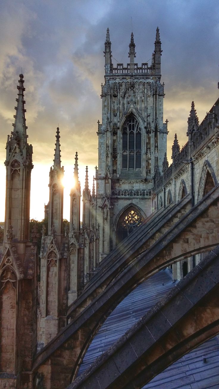 an old cathedral with steeples and spires