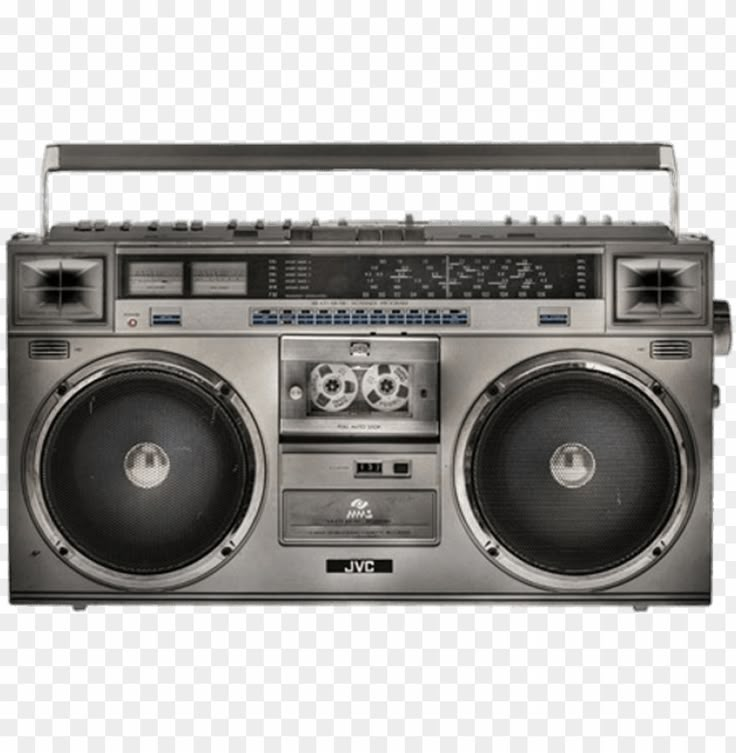 an old fashioned boombox with speakers on it, transparent background png clipart