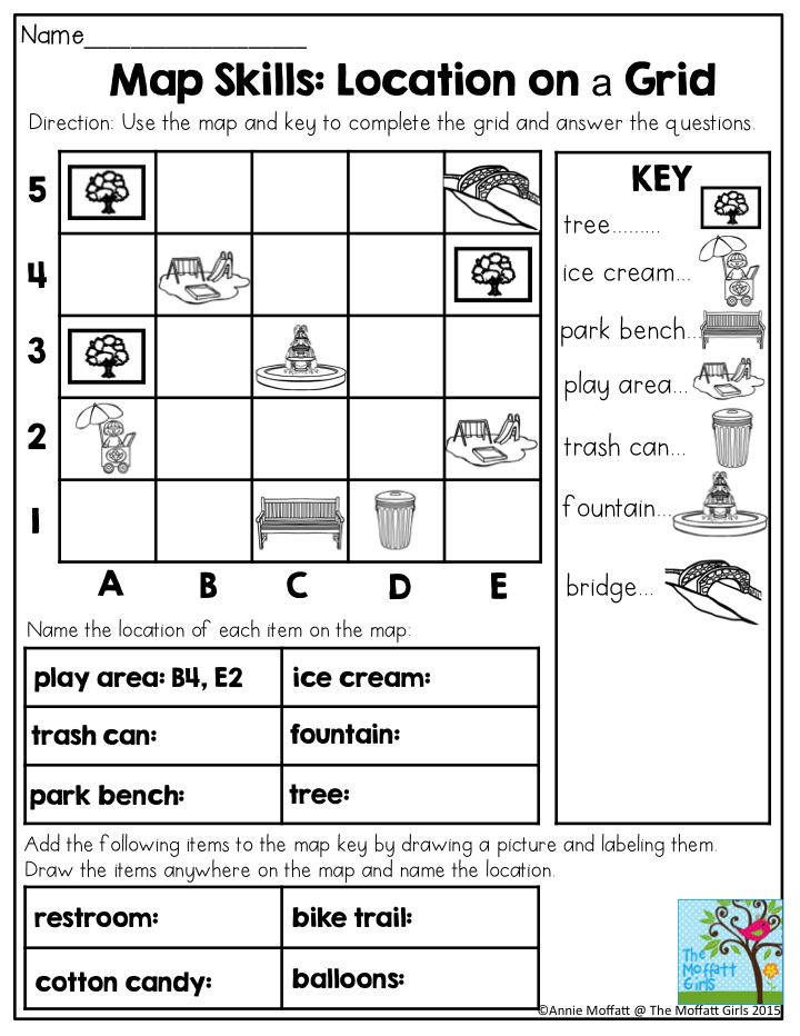 1st Grade Map Worksheets Printable