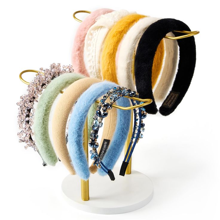 PRICES MAY VARY. Stay Organized: MoyRetty 2 Layers Headband Holder Organizer is the perfect solution for keeping your hair bows, hair bands, bracelets, and bangles neatly stored and easily accessible. Say goodbye to the frustration of searching for your favorite accessories and save valuable time and space High-Quality and Sturdy Design: Crafted with a pine base and a metal hanging rod, our headband organizer is not only durable but also adds a touch of sophistication to any bedroom or dorm deco Teacher Headband, Headband Organization, Closet Storage Accessories, Hair Accessories Display, Headband Storage, Headband Display, Bands Bracelets, Women Gold Jewelry, Headband Organizer