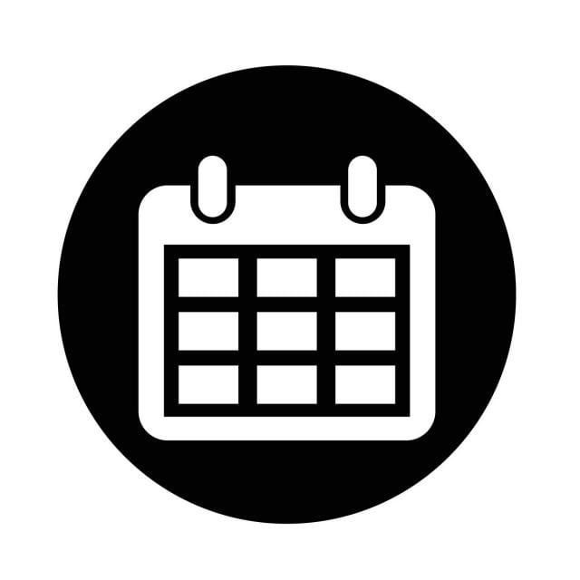 Calendar Black And White Icon - Customize and Print