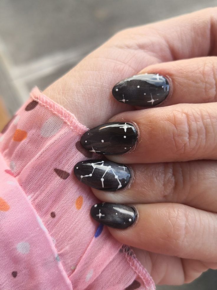 Pisces Constellation Nails, Solar System Nails, Constellation Nails, Constellation Nail Art, Pisces Constellation, Prom 2024, Nails 2024, Birthday Nails, Nails Inspo