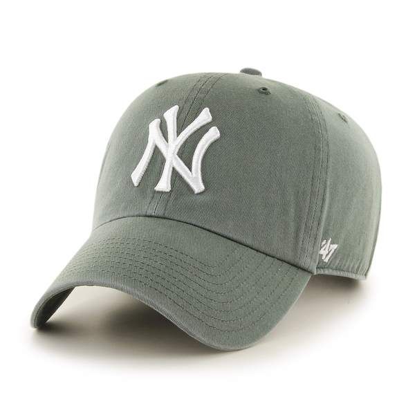 Yankee Hat, New York Yankee Hat, Yankees Cap, Yankees Hat, Ny Yankees, 3d Logo, Dad Caps, 47 Brand, Moss Green