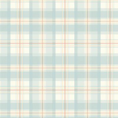 a light blue and white plaid pattern wallpaper