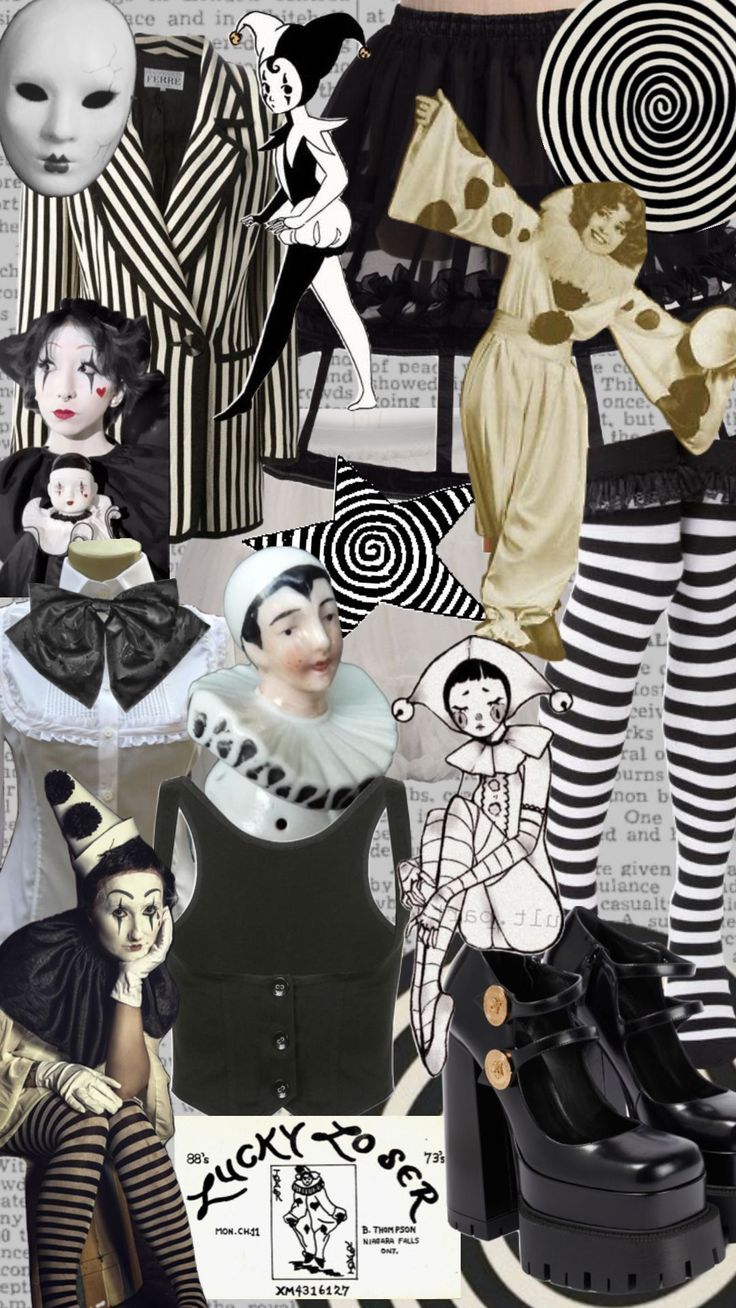 a collage of women's clothing and shoes with an image of a woman in the background