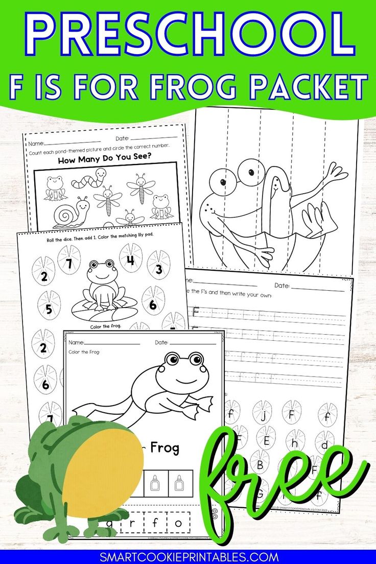 F is for Frog Free Preschool Printables in 2023 | Free preschool ...