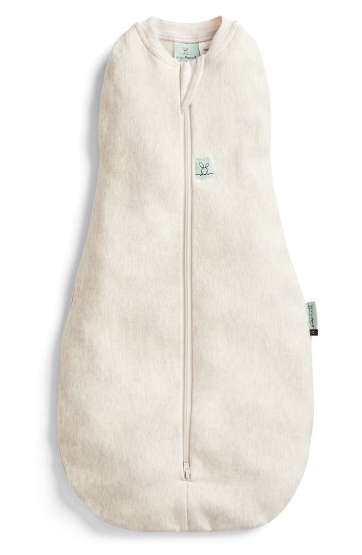 a white sleeping bag on a white background