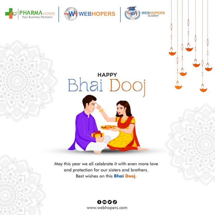 happy bhairi dooj with an image of a man and woman sitting on the ground