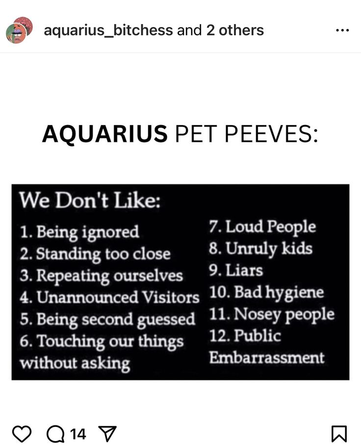 an ad for aquarius pet peeves