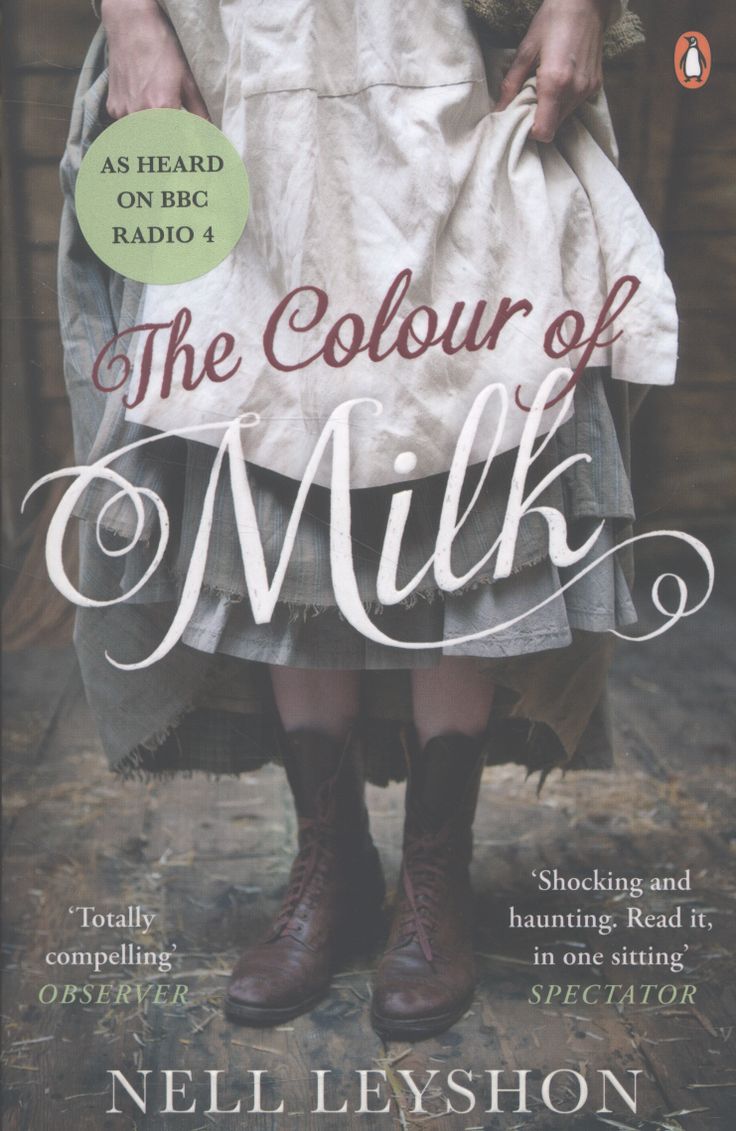 the book cover for the color of milk by neil lyston, with an image of a woman in dress and boots