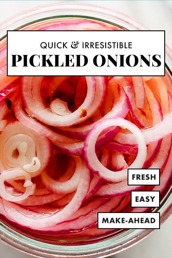 sliced onions in a bowl with the words quick and irresistible pickled onions