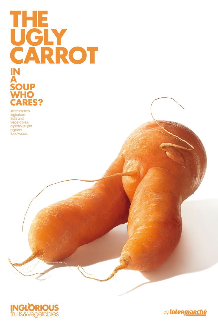 an image of carrots with the words the ugly carrot on it's side