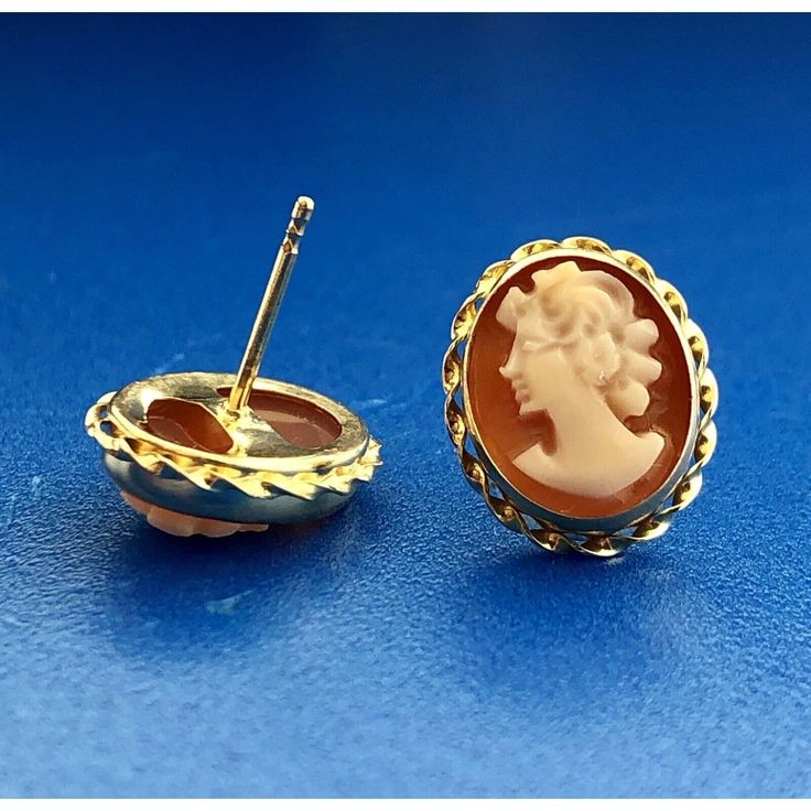 * Classic Victorian 14k Yellow Gold Carved Cameo Statement Stud Earrings * Length: 1/2" * Width: 3/8" * Cameo Measures: 3/8" X 1/4" Each * Weight: 1.2 Tgw * Marked: 14k*Makers Mark * G1067 Victorian Studs, Statement Stud Earrings, Jewelry Classic, Makers Mark, Favorite Jewelry, Jewelry Earrings Dangle, Etsy Earrings, Dangle Drop Earrings, Dangle Earrings