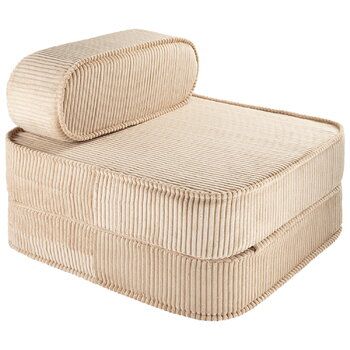 two beige wicker boxes stacked on top of each other