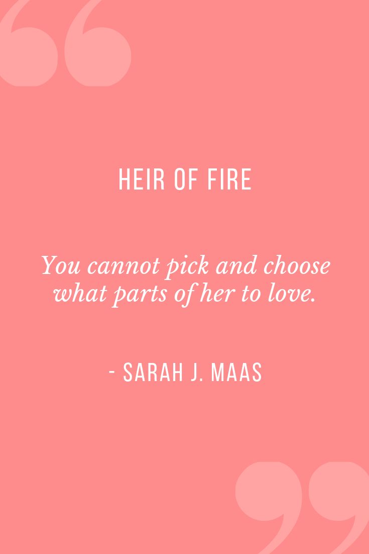 a pink background with the words, her of fire you cannot pick and choose what parts of