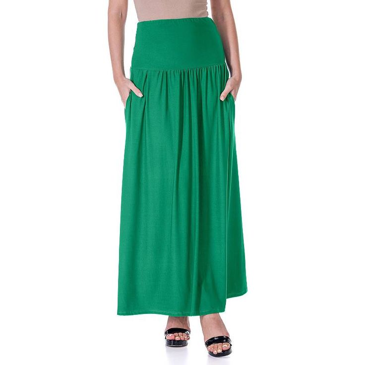 You'll love the look and feel of this women's 24Seven Comfort Apparel foldover maxi skirt with pockets. Click on this WOMEN'S GUIDE to find the perfect fit and more! You'll love the look and feel of this women's 24Seven Comfort Apparel foldover maxi skirt with pockets. Click on this WOMEN'S GUIDE to find the perfect fit and more! FEATURES 2 side pockets Straight hem Elastic waistbandFIT & SIZING A-line silhouette 33-in. length Maxi length hits at the ankle Midrise sits on the high hipFABRIC & CA Maxi Skirt With Pockets, High Hips, Skirt With Pockets, Bottom Clothes, Skirts With Pockets, Polyester Spandex, Fabric Care, Gender Female, Maxi Skirt