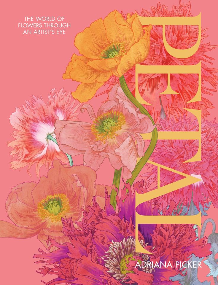 an image of flowers on a pink background with the words,'the world of flowers through an artist's eye '